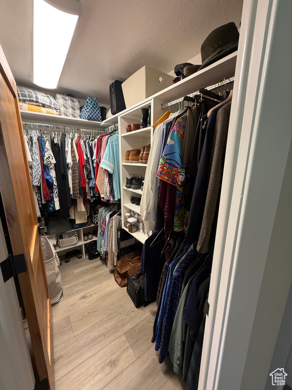 Spacious closet featuring wood finished floors