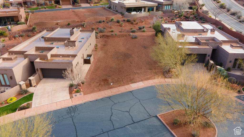 View of subject property with a pool area