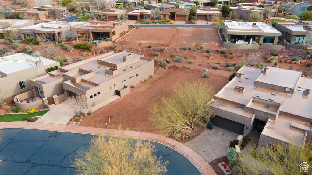 Aerial view of residential area