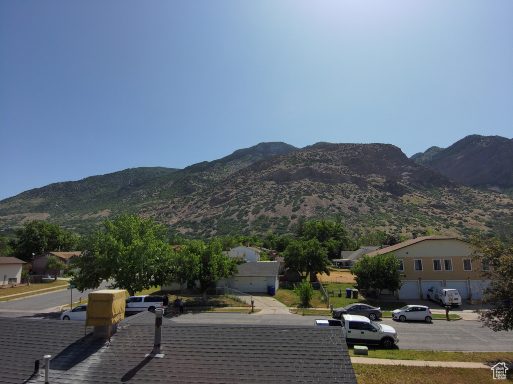 Mountain view with nearby suburban area