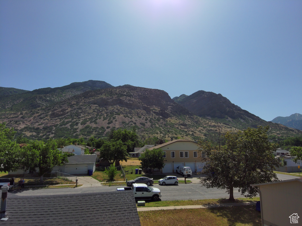 Mountain view with nearby suburban area