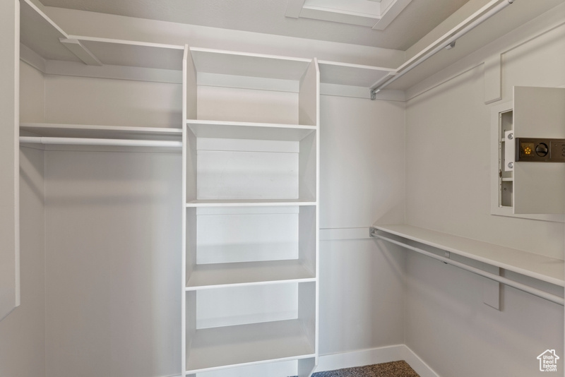 View of walk in closet