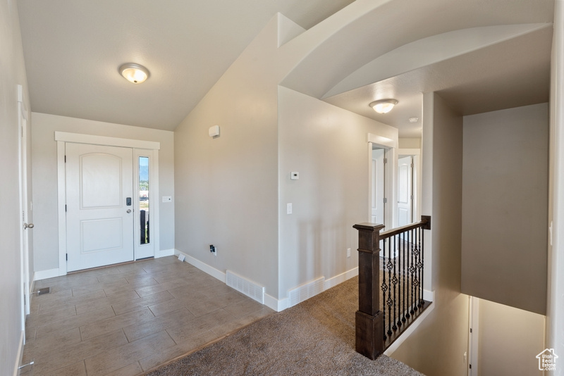 Entrance foyer with baseboards