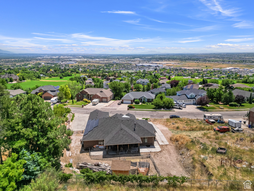Aerial view of residential area