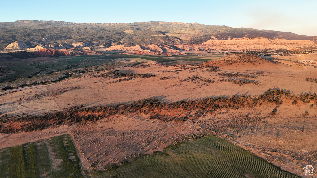 Mountain view with rural landscape