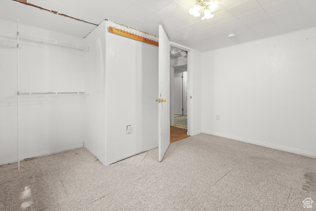Unfurnished bedroom featuring carpet floors