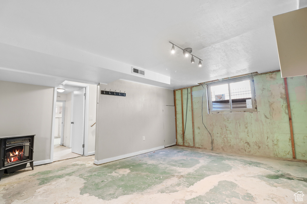Basement with baseboards