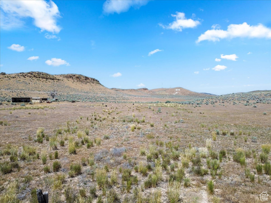 View of mountain background with rural landscape
