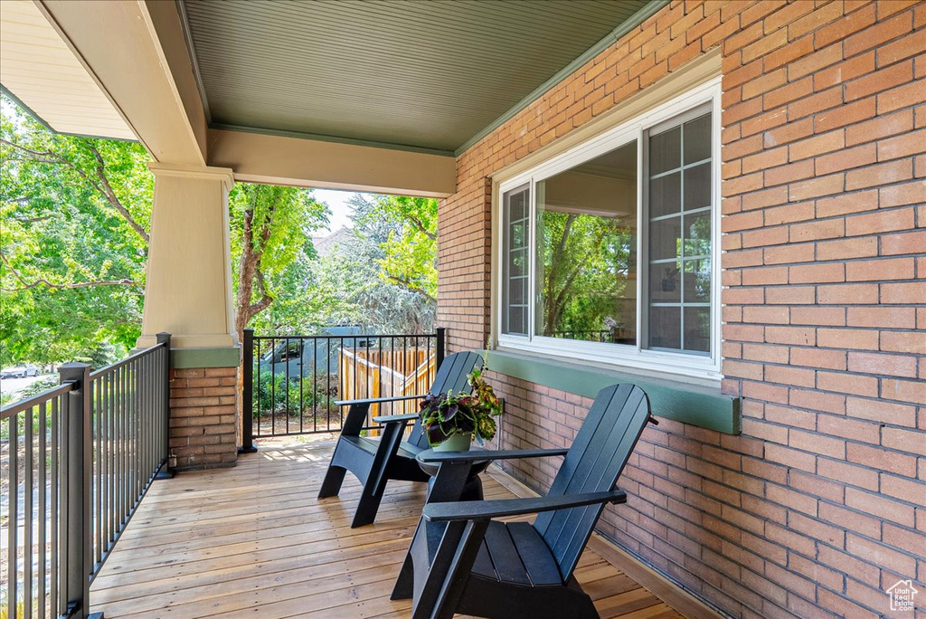 View of wooden deck