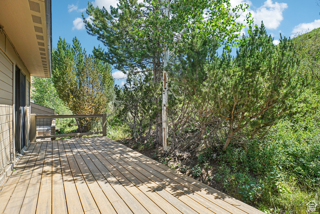 View of deck