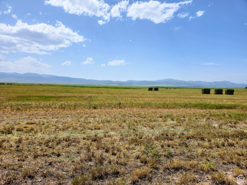 View of mountain background with rural landscape