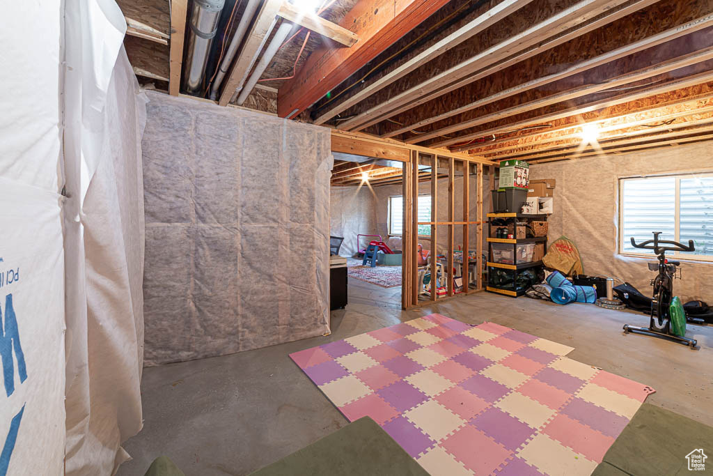Below grade area with healthy amount of natural light