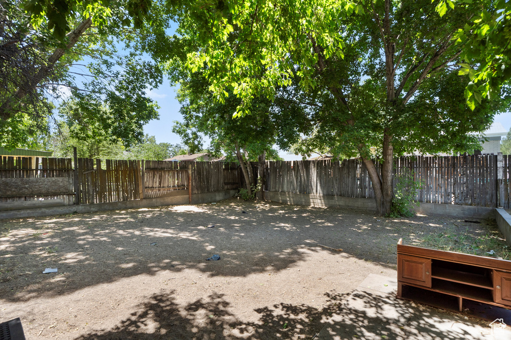 View of fenced yard