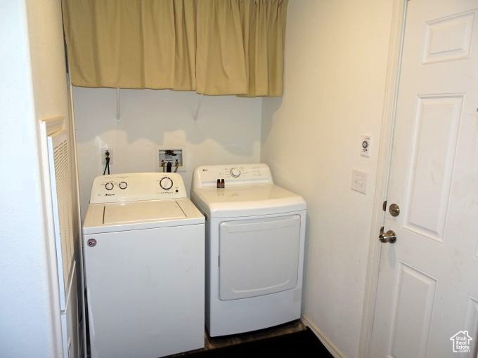 Laundry area featuring washer and dryer