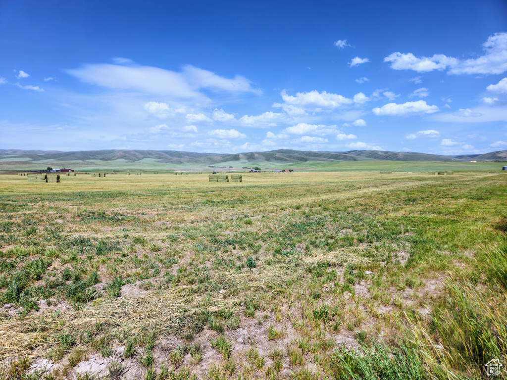 Mountain view with rural landscape