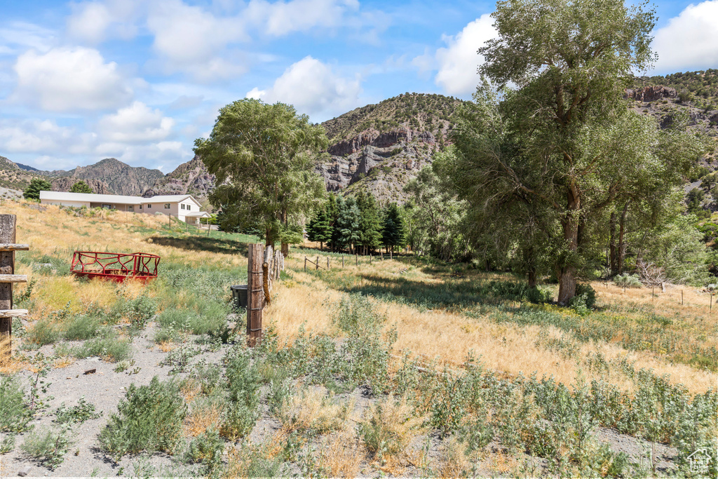 Mountain view featuring rural landscape