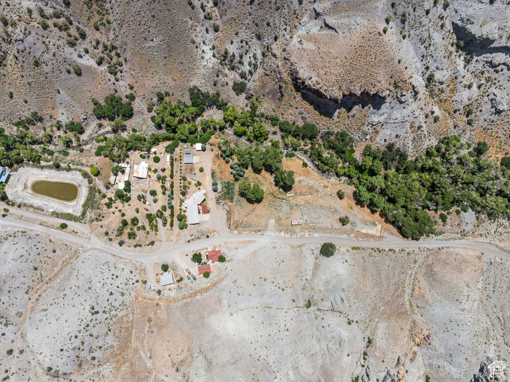 Aerial overview of property\\\'s location with rural landscape