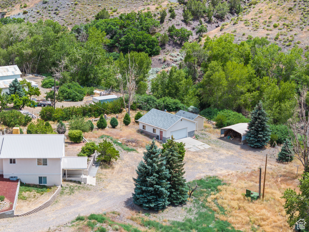 Aerial view of property and surrounding area