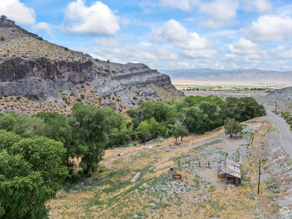 Mountain view featuring rural landscape