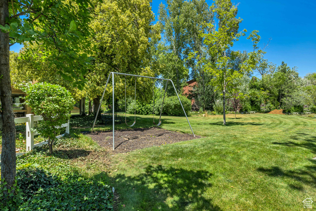 View of grassy yard