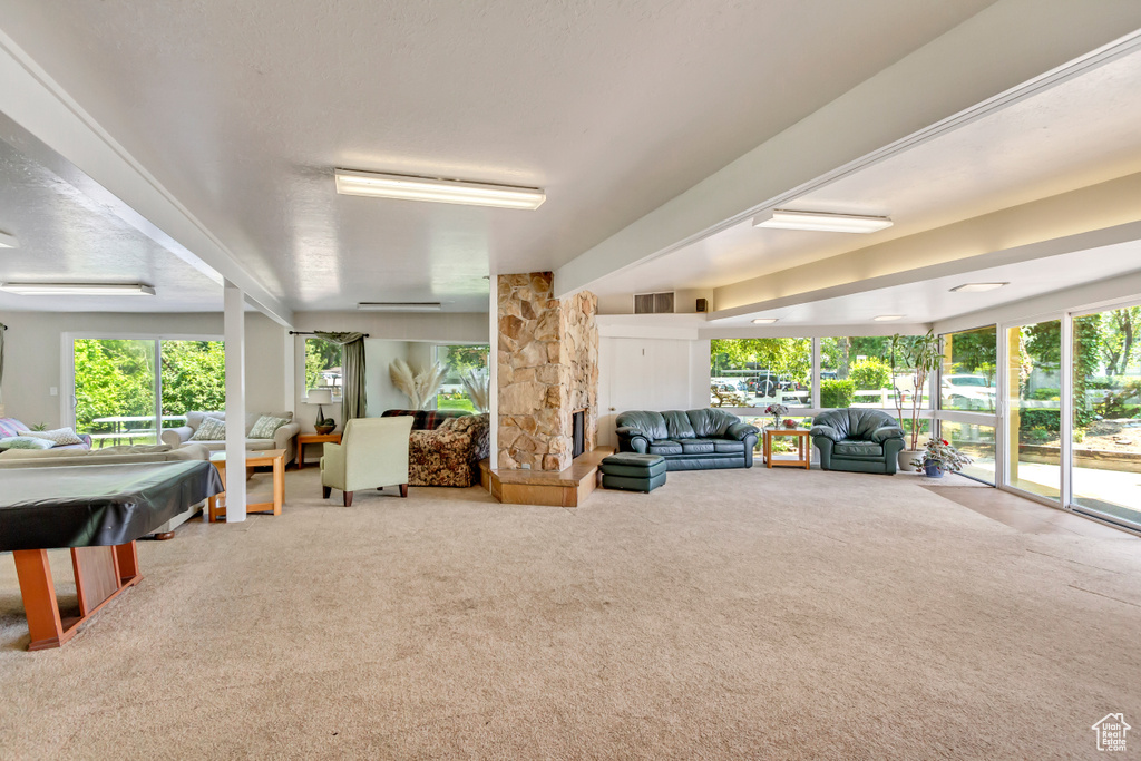 View of carpeted living room