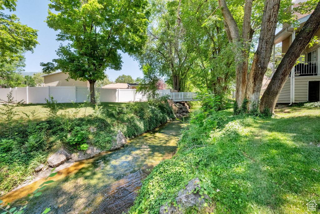 View of fenced yard
