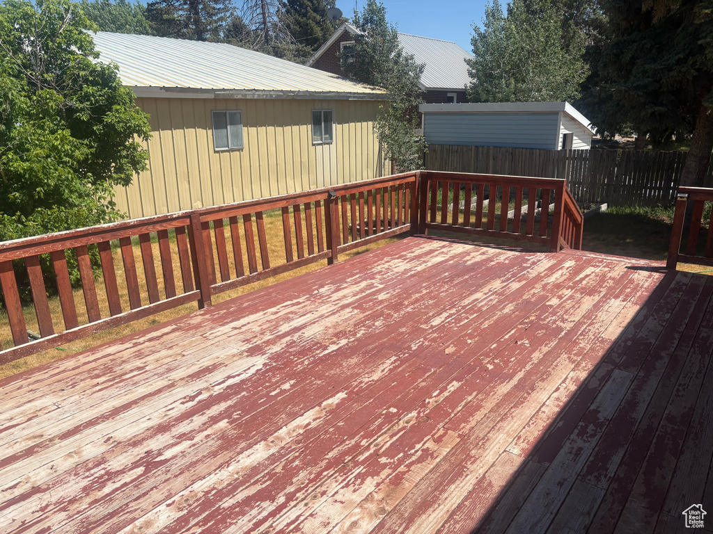 View of deck