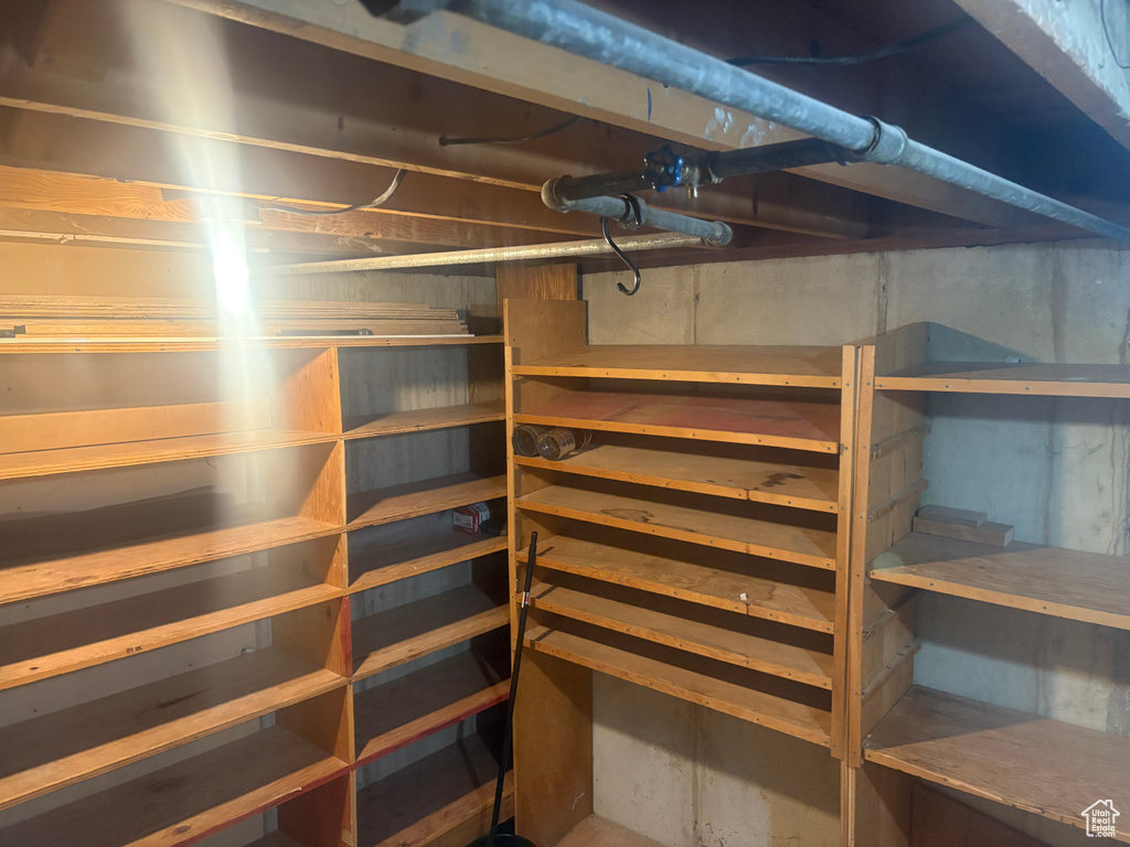 View of unfinished basement