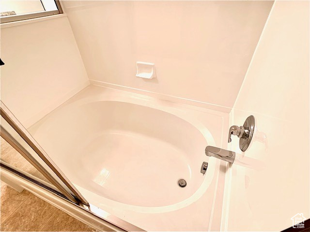 Bathroom view of a tub to relax in