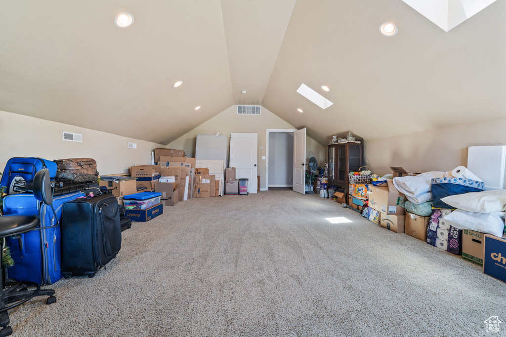 Attic with a skylight