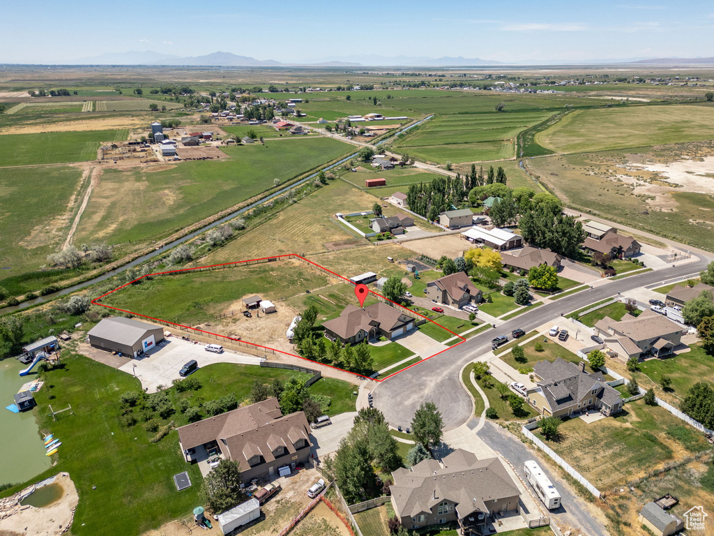 View of rural area featuring property parcel outlined