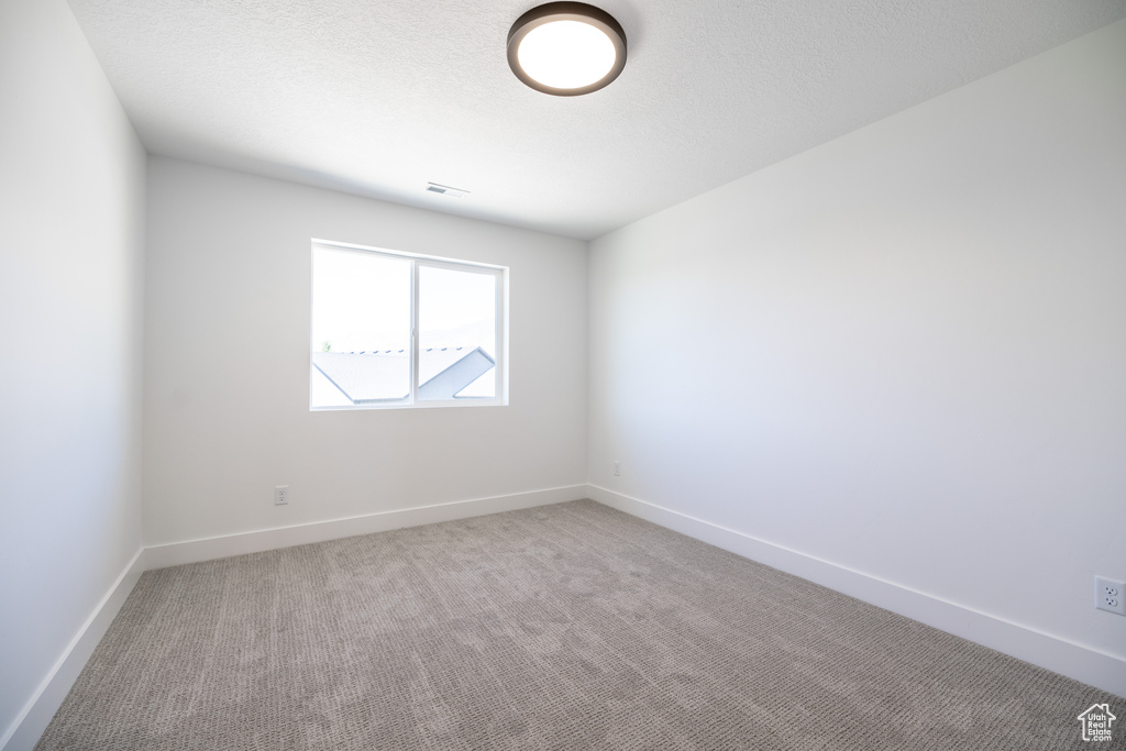 Carpeted empty room with baseboards