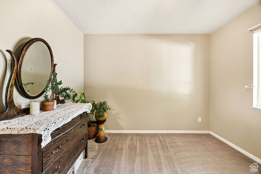 Interior space featuring carpet