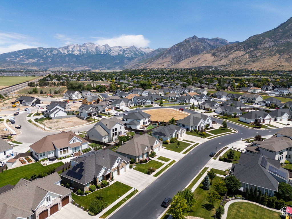 View of property location with nearby suburban area and a mountain backdrop