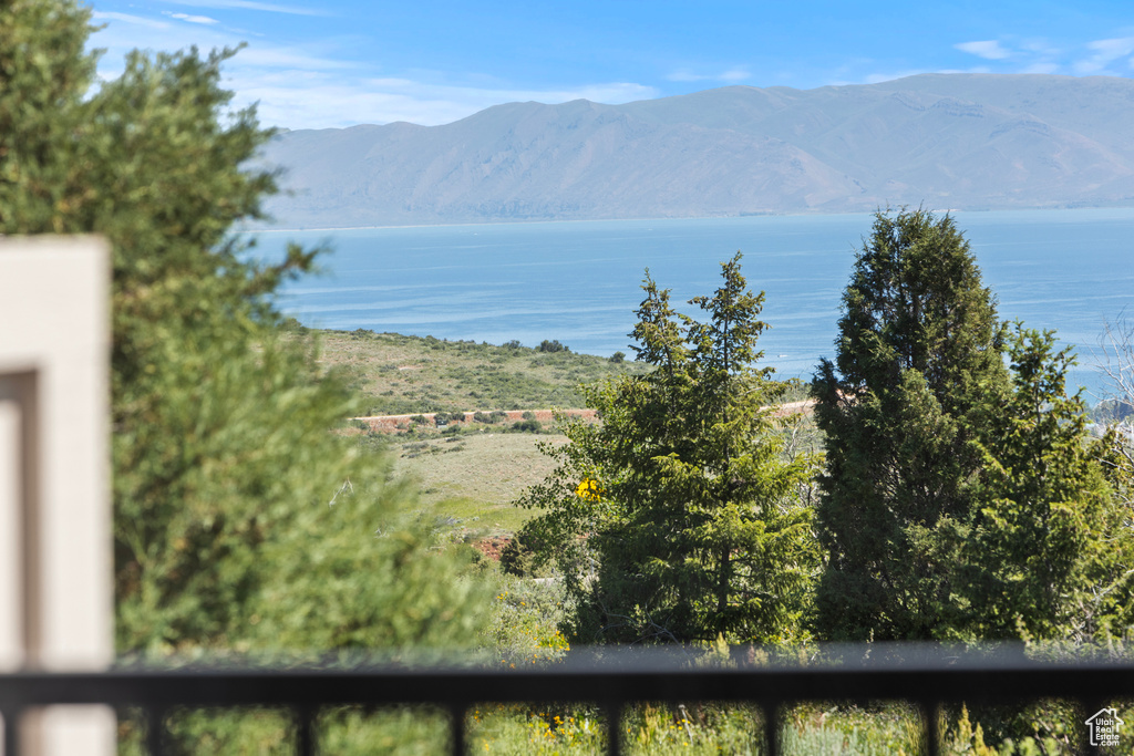 Water view featuring a mountain backdrop