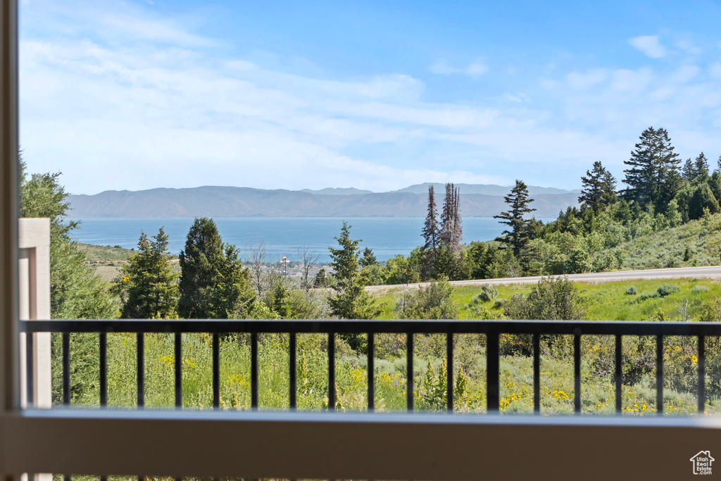 Water view with mountains