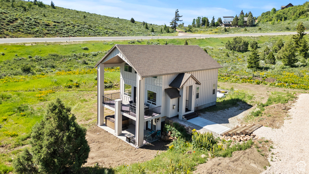 View from above of property
