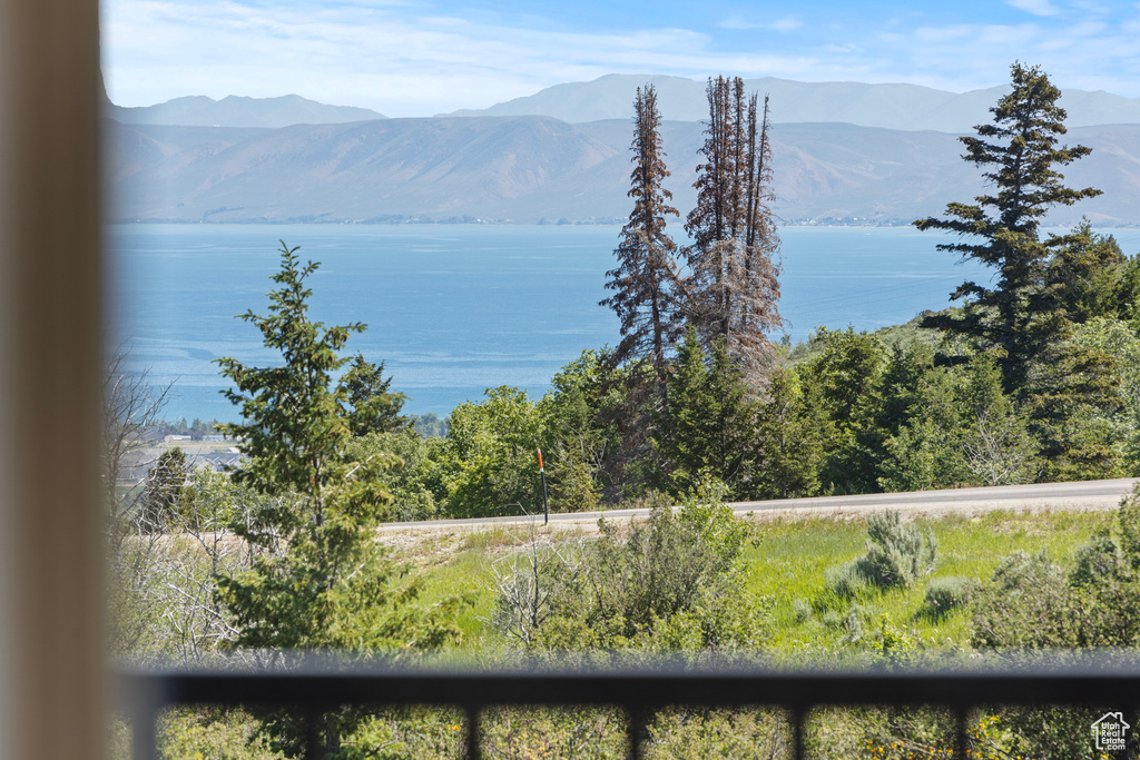 Water view with mountains