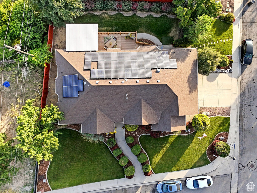 View from above of property