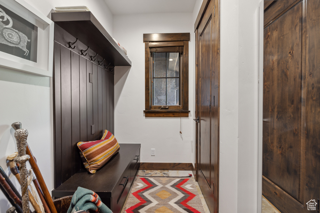 Mudroom with baseboards