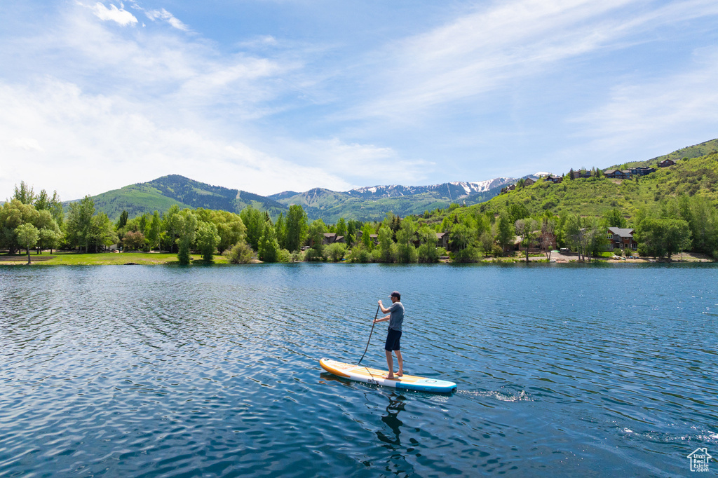 Water view with a mountain backdrop