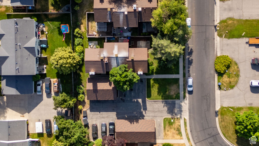 Aerial view of residential area