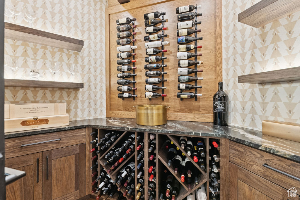 View of wine cellar