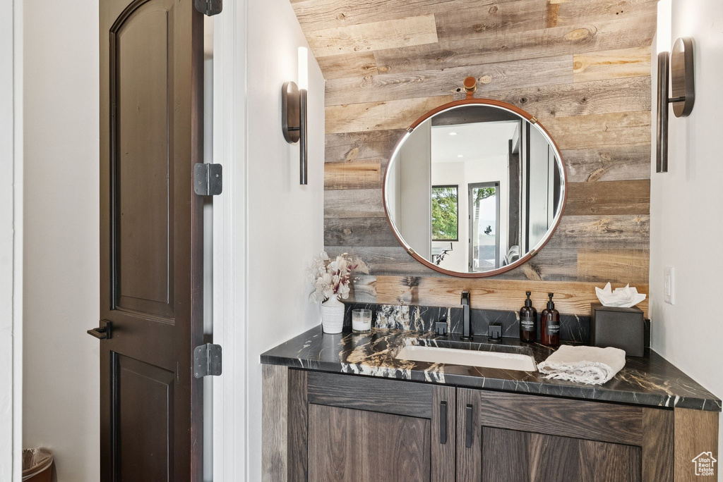 Bathroom featuring vanity