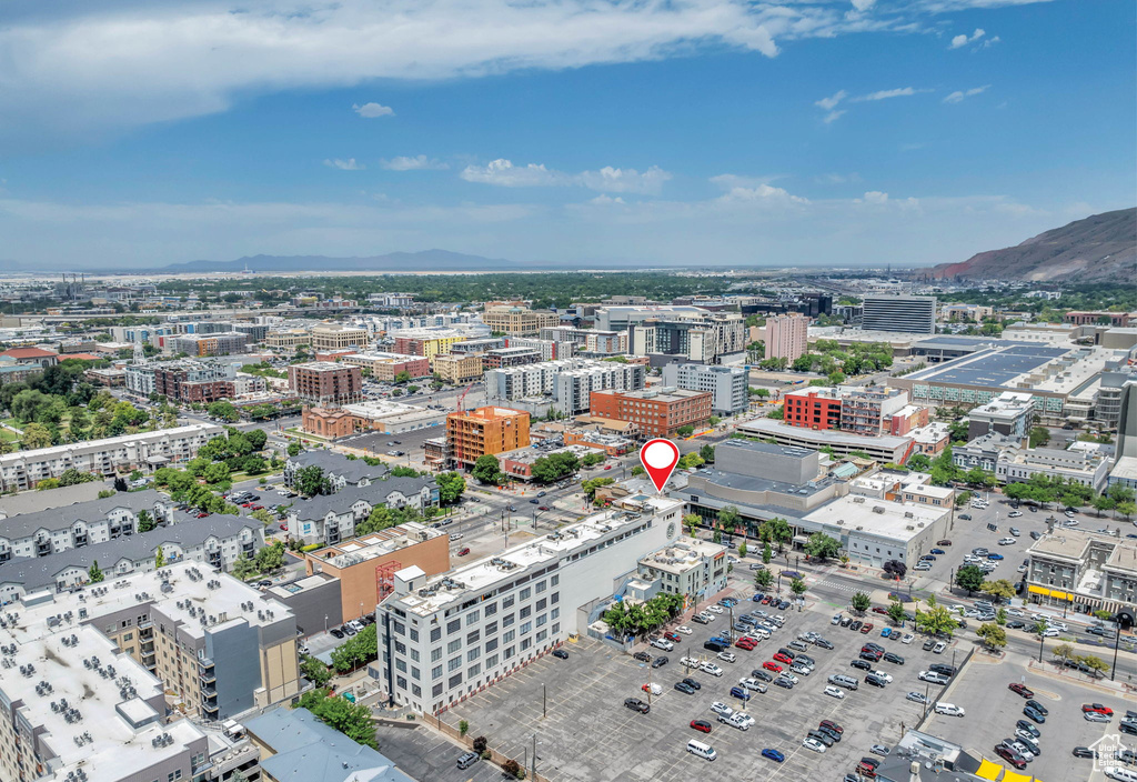 View of urban area featuring mountains