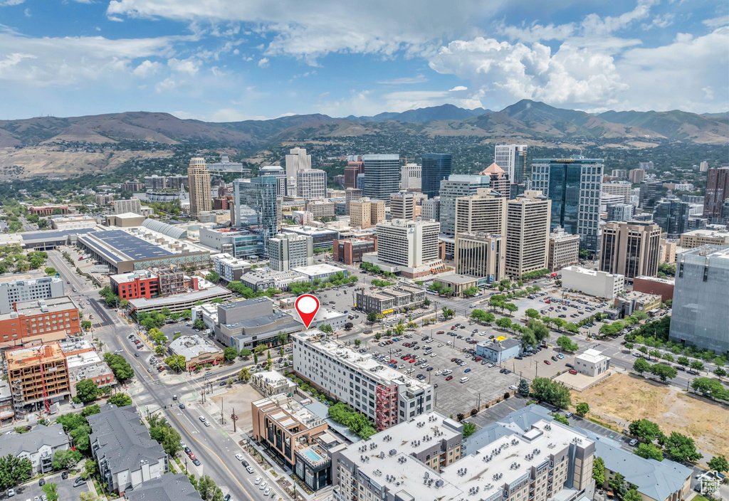 View of city featuring a mountain backdrop