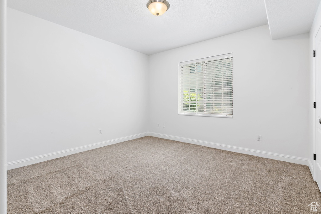 Unfurnished room with carpet flooring