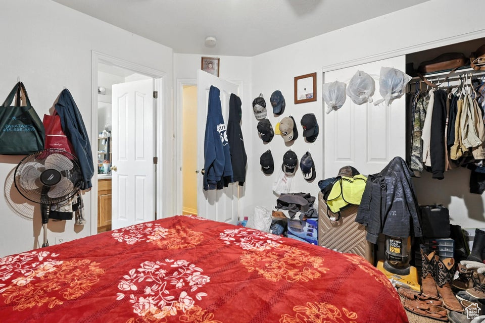 Bedroom featuring a closet