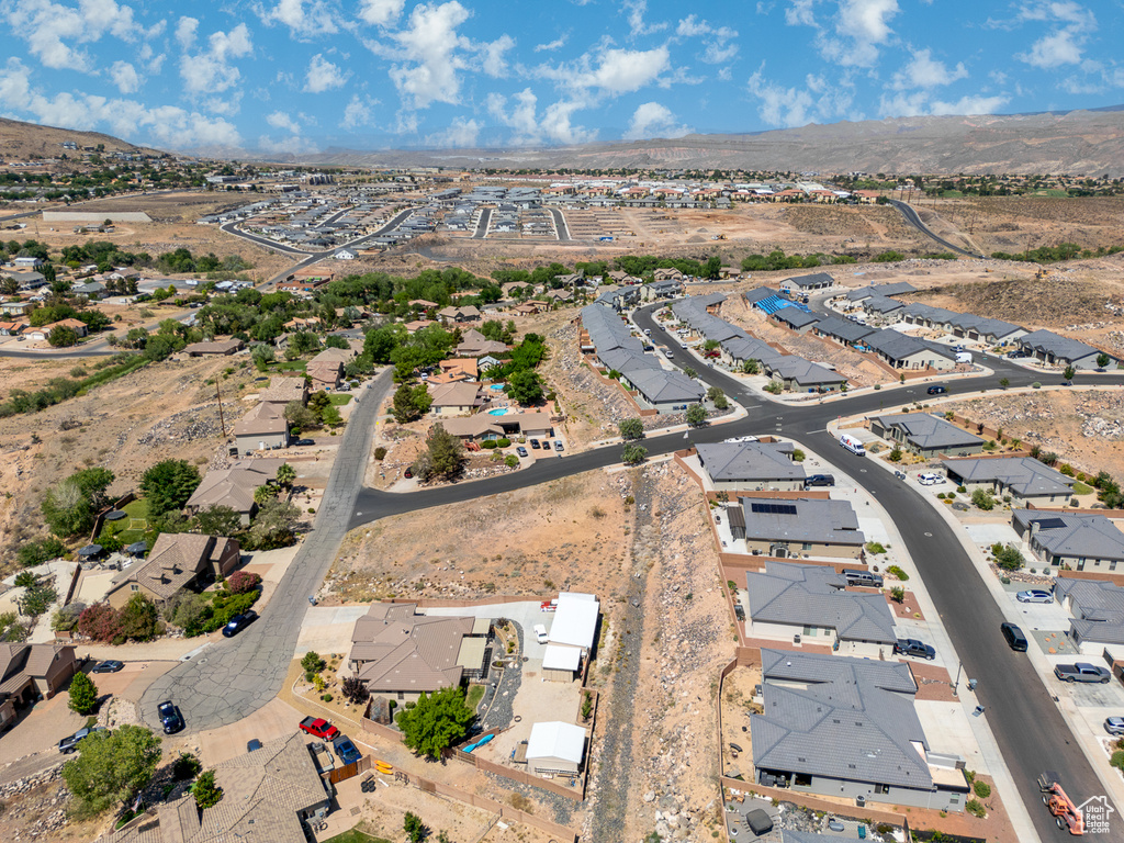 View of property location with nearby suburban area and a mountain backdrop