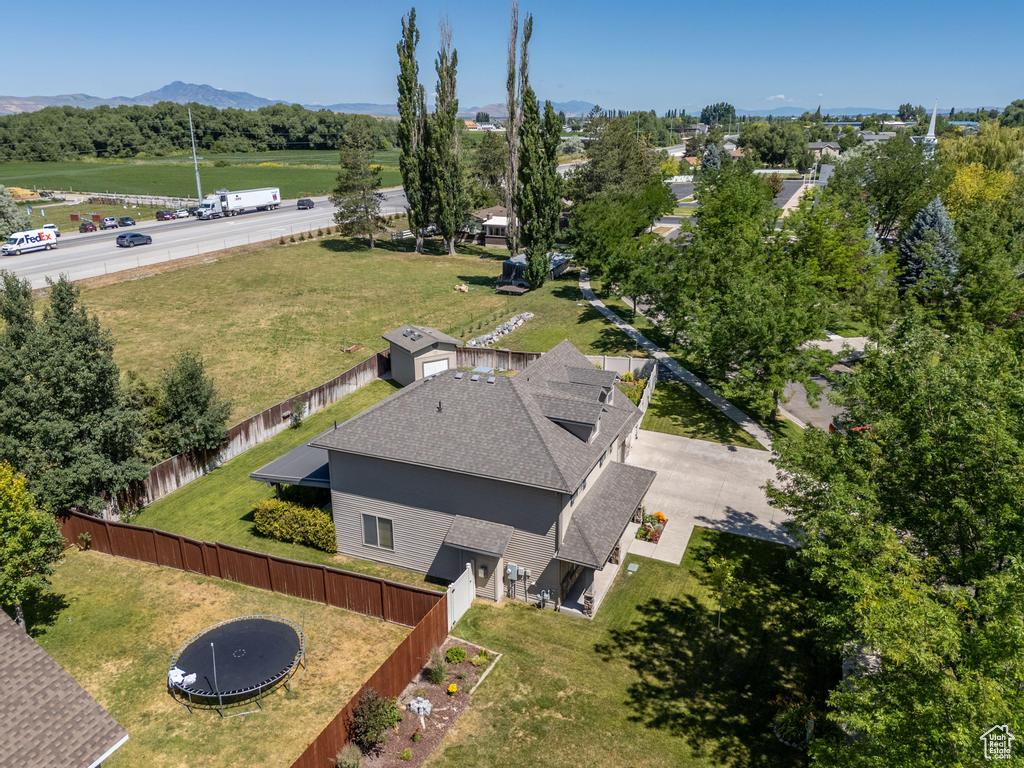 View of subject property with mountains